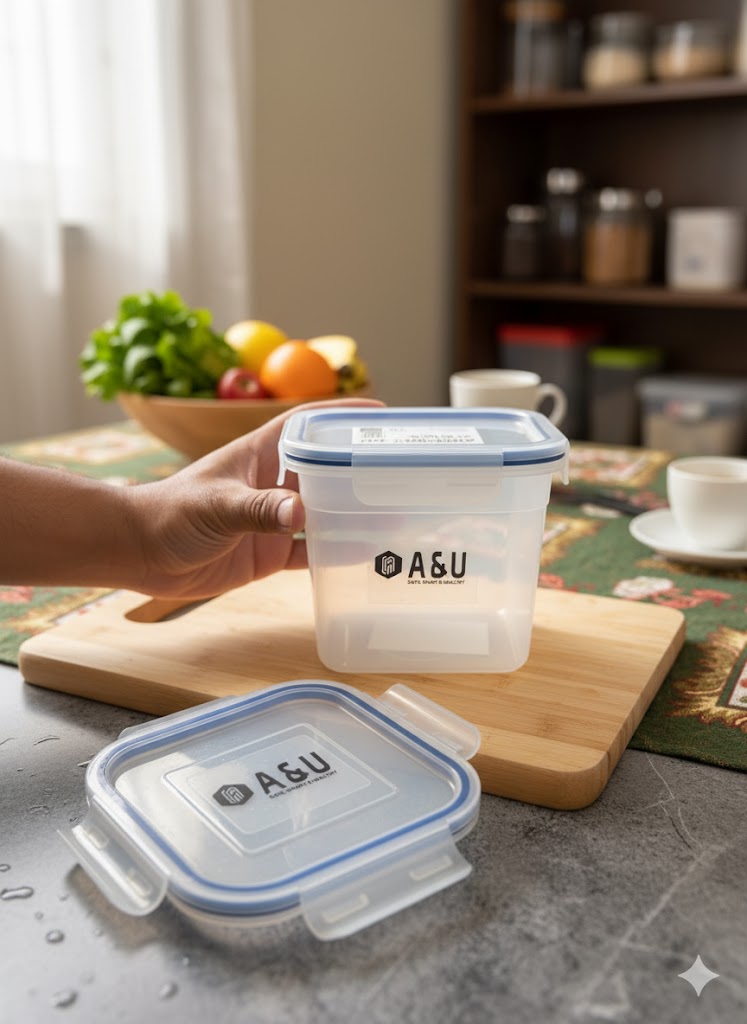 A&U 24pcs Airtight Food Storage Containers with Lids, Plastic Kitchen and Pantry Organization Canisters for Cereal, Dry Food, Flour and Sugar, BPA Free, Includes 24 Labels Black